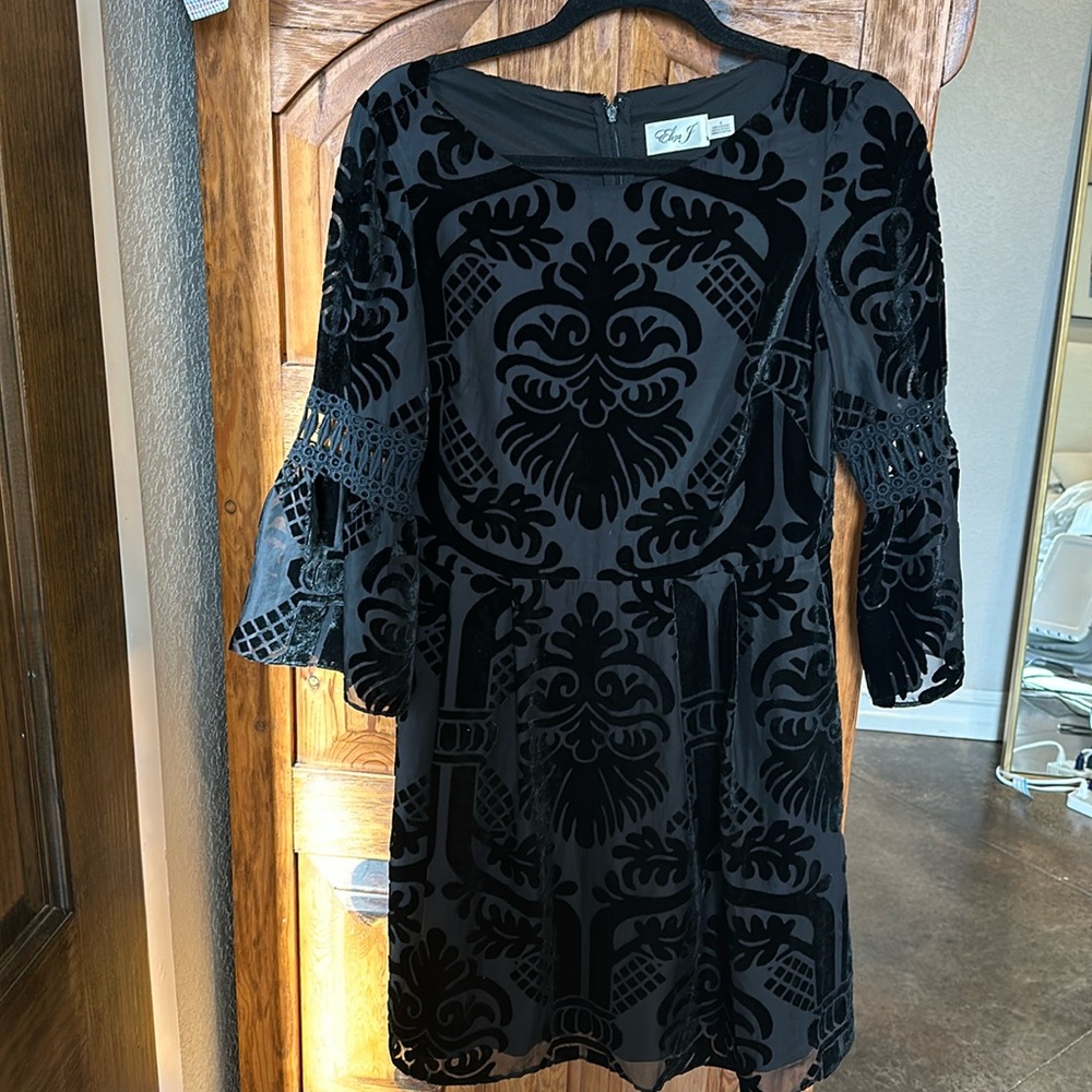 Eliza J Black Velvet Dress